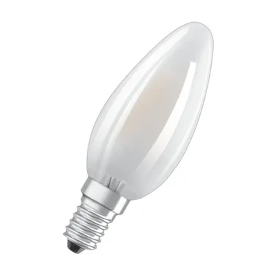 Immagine prodotto di Lampadina LED in vetro "BASE", candela, 4W sostituisce 40W, E14, bianco caldo, opaco, 2 pezzi (00217804)