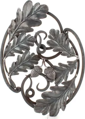 Produktbild von LogistSystem - Schmiedeeisen Ornament Eisen geschmiedet 485x385mm - z.B. als Element für Fenstergitter - Geländer - Zaun - Tor - Rosetten - Gitter 13.240