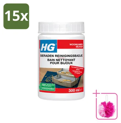 Produktbild von 15 x HG Schmuck-Reinigungsbad - glanzwiederherstellend - 300 ml - Sparpackung - 15 Stücke