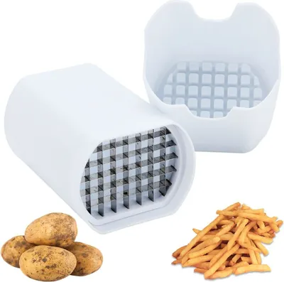 Produktbild von Kartoffelschneider Pommesschneider manuell für hausgemachte Pommes frites Kartoffeln Gemüse 13x9,5x8 cm