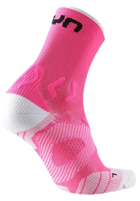 Immagine prodotto di UYN Calzini da corsa da donna, modello Runner's One Short, colore rosa fluo/bianco, taglia 39/40