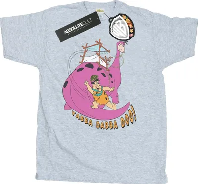 Produktbild von The Flintstones - "Yabba Dabba Doo" T-Shirt für Herren BI25095 (S) (Grau)