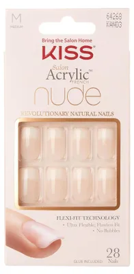 Productafbeelding van Acrylnagels - Franse manicure voor een natuurlijke uitstraling. Salon Acrylic French Nude, 28 stuks