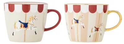 Produktbild von Bloomingville 82062865, Set, 0,38 l, Tasse, Universal, Mehrfarbig, Steingut