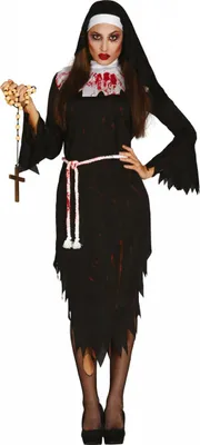 Produktbild von Zombie Klosterschwester Ordensfrau Nonnen Kostüm für Zombie Walks & Halloween Damen Größe: XL-44/46
