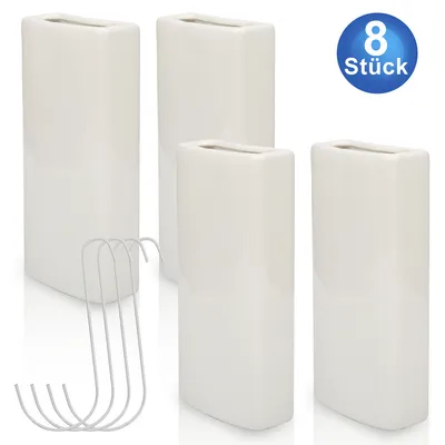 Produktbild von Lospitch Verdunster Luftbefeuchter 400ml 8er  Heizung Keramik Weiss Wasser Verdampfer