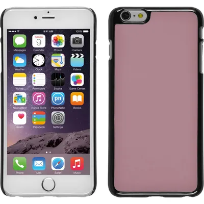 Produktbild von PhoneNatic Case kompatibel mit Apple iPhone 6 Plus / 6s Plus - Hülle rosa Lederoptik Hard-case + 2 Schutzfolien