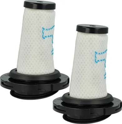 Two vacuum cleaner filters are shown against a white background.