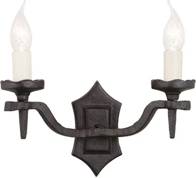 Produktbild von Elstead Rectory Wandleuchte E14 2-fach 16cm Schwarz