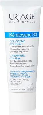 Produktbild von Uriage Kératosane 30, Creme, Unisex, Feuchtigkeitsspendend, Glättend, Weichmachend, trockene Haut, Raue Haut, 75 ml, Tube
