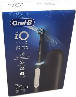Produktbild von Oral B elektrische Zahnbürste Zahnpflege iO 3 Schwarz Ersatzkopf Prophylaxe Reinigung