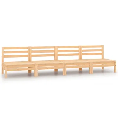 Produktbild von Garten-Mittelsofas 4 Stk. Massivholz Kiefer