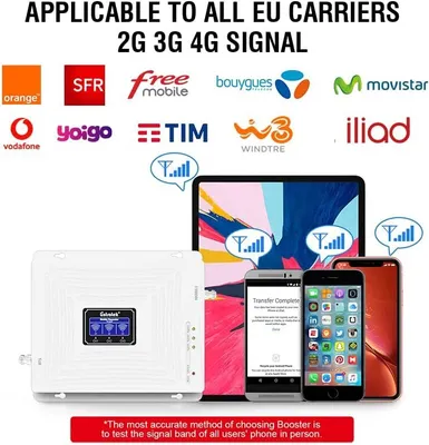 Produktbild von 4G 3G GSM Tri Band Mobilfunknetz Verstärker Band 1/3/8 Alle Betreiber Bouygues er Orange SFR Repeater für Home Office mit mehreren Geräten
