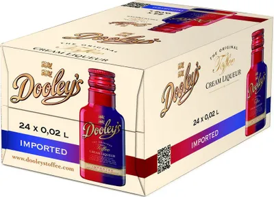 Produktbild von Dooleys Caramel Toffee und Vodka Cream Liqueur Original 24er Pack