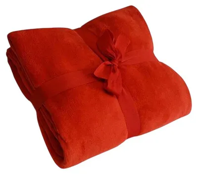 Image de L-Merch - Couverture unie « Microflush » LT5045 (taille unique) (rouge)
