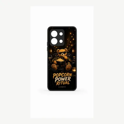 Productafbeelding van Xiaomi Redmi Note 13 5G hoesje, telefoonhoesje, beschermhoes met popcornmotief – LUNØIR ©