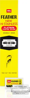 Produktbild von Feather Rasierklingen - Ersatzklingen für Nassrasierer - Passend für Rasierhobel / Rasiermesser - Extrem Scharf für perfekt glatte Rasuren - 200 Stück