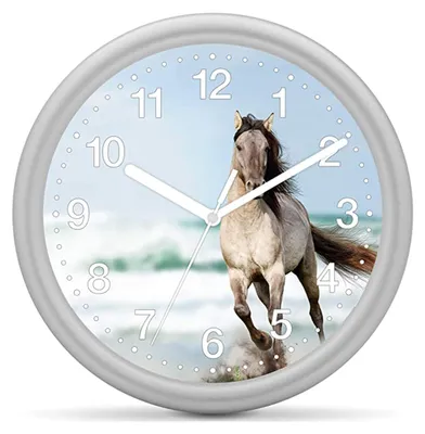 Produktbild von EUROTIME Kinderwanduhr Pferd - Pferd am Strand