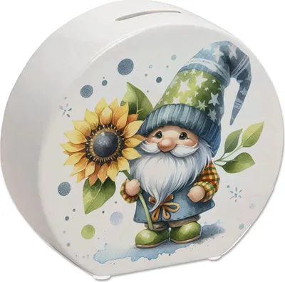 Produktbild von Gartenzwerg mit Sonnenblume Spardose