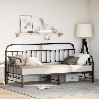 Obrázok produktu pre Maison Exclusive - Rám denného lôžka Čierny 90 x 200 cm Oceľ s práškovým náterom