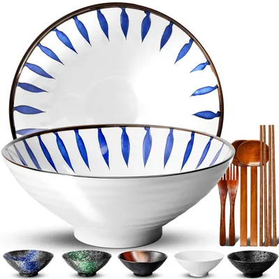 Obrázek produktu pro Sada 8 misek na ramen, 8 kusů, keramika, porcelán