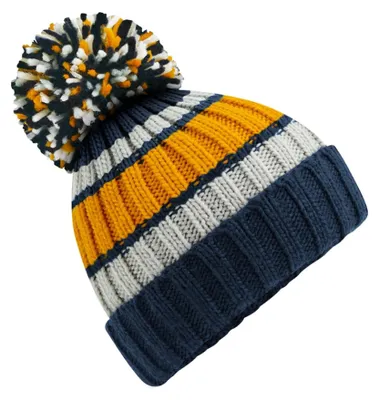 Image de Beechfield - Bonnet « Hygge » FK1102 (taille unique) (couleur moutarde/bleu)