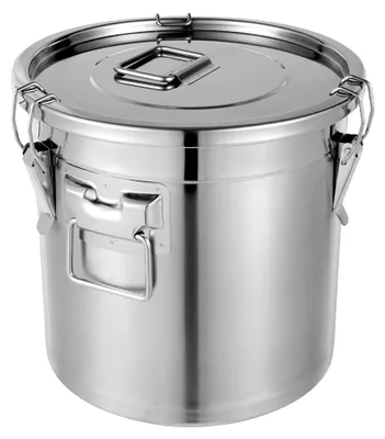 Produktbild von 33l Eimer mit Deckel Edelstahl Behälter Luftdichter Getreidebehälter Metall Küche Reis Öl Lagerung Eimer