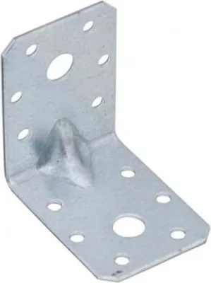 Produktbild von 20x Schwerlast-Winkelverbinder mit Sicke 60 x 60 x 45 mm verzinkt