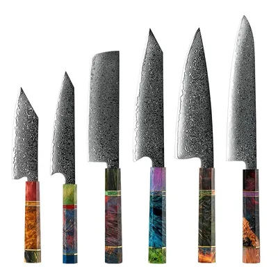 Produktbild von Ikeda Damast Küchenmesser Set - Hochwertige Qualität für jede Küche KP27680