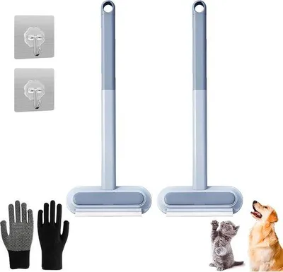 Image de Petite brosse à cheveux avec manche, réutilisable, lot de 2, pour les meubles et les vêtements