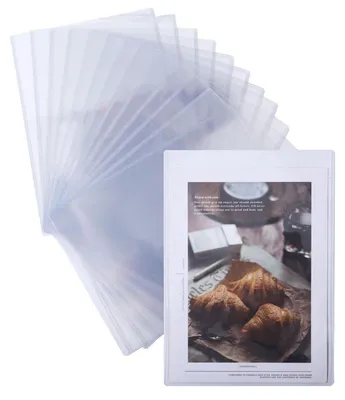 Image de Pochettes de documents A4, ouverture supérieure, 12 pièces, PVC transparent