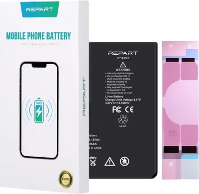 Immagine prodotto di Batteria REPART per Apple iPhone 14 Pro, maggiore capacità 3400 mAh, batteria per cellulare agli ioni di litio, batteria di ricambio per smartphone