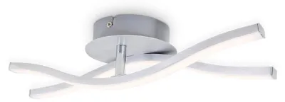 Produktbild von LED Deckenleuchte Deckenlampe 2-flammig 12W 3000K Aluminiumfarbig Briloner
