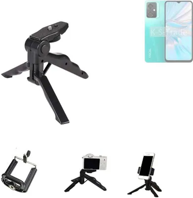 Produktbild von K-S-Trade Stativ Tisch-Ständer Dreibein Handy-Stativ Ständer kompatibel mit Blackview Oscal C70 Mini-Stativ Smartphone Tripod Handy-Stativ aus