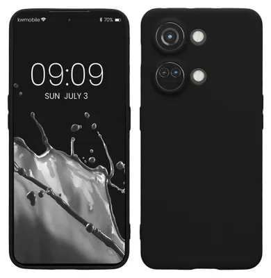 Produktbild von kwmobile Handyhülle für OnePlus Nord 3 5G Hülle - weiches Handy Silikon Case - Schutzhülle Cover - Schwarz matt