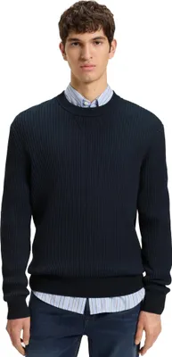 Produktbild von Boss orange Pullover dunkelblau einfarbig mit Rundhalsausschnitt