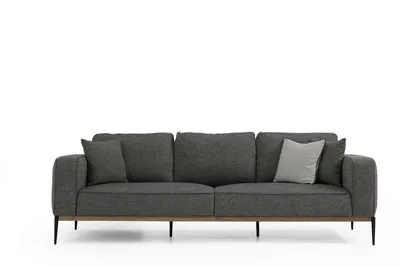 Produktbild von Viersitzer Sofa 4 Sitzer Stoff Sofas Modern Design Wohnzimmer Grau