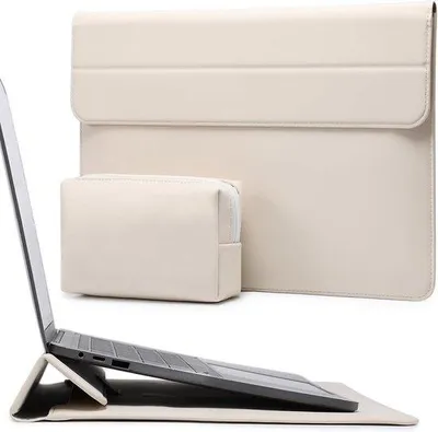 Productafbeelding van Famanu laptophoes voor laptops van 15-16 inch, met standaardfuncties - Beige