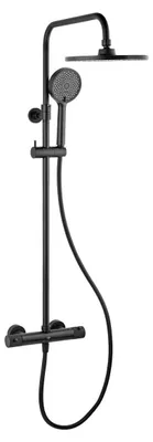 Produktbild von SAT Rain Duschsystem mit Thermostatarmatur ø 23 cm, schwarz