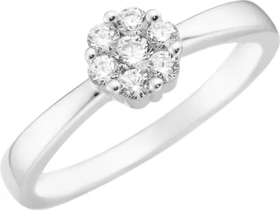 Produktbild von Ring Smart Jewel Blüte, Zirkonia Steine, Silber 925 Silber 58