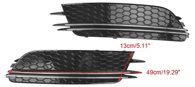 Obrázok produktu pre Mriežka hmlových svetiel, vhodná pre Audi A6 C7 2012–2015, odolný plast, A