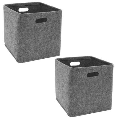 Produktbild von 2er Set Filz Aufbewahrungsbox 33x33x33 - Kompatibel mit IKEA Kallax - Regal Box