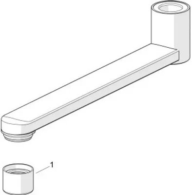Produktbild von Hansa 290018 Auslauf HANSA 2900 L=300