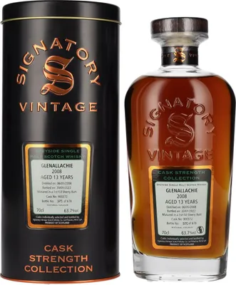 Produktbild von Signatory Vintage GLENALLACHIE 13 Years Old Cask Strength 2008 63,7% Vol. 0,7l in Tinbox