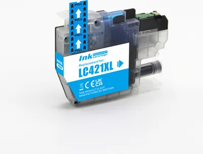 Image de TECHTEK Encre remplace LC-421XL (LC421XLC) compatible avec [Brother] DCP-J 1050 DW, DCP-J 1140 DW, DCP-J 1800 DW, MFC-J 1010 DW