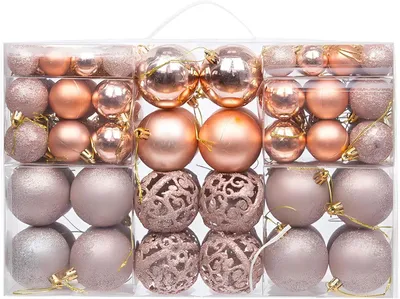 Image de Jeu de boules de Noël en plastique, brillantes, 1 pièce, décoration pour sapin de Noël