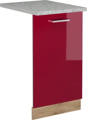 Obrázek produktu pro Čelní panel myčky Vicco R-Line Červená vysoký lesk 45 cm s pracovní deskou, Model 54948
