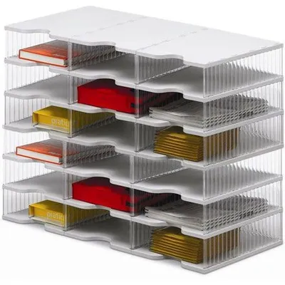 Produktbild von Postverteilstation styropost Grundeinheit 18 Fächer grau/transparent
