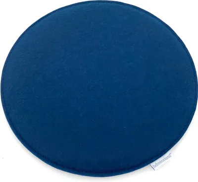 Produktbild von heimtexland ® Sitzkissen Set Filz Stuhlkissen Stuhlauflage Filzkissen Stuhl Polster Kissen Typ631 2er Set 35 cm Rund Marineblau