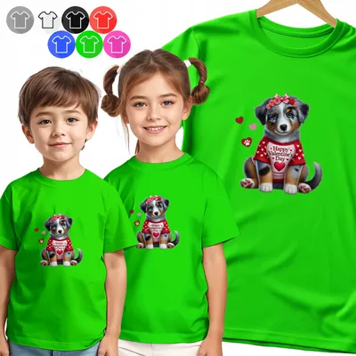 Produktbild von Kinder T-Shirt - SZCZENIAK Z SERDUSZKAMI für Kinder - S